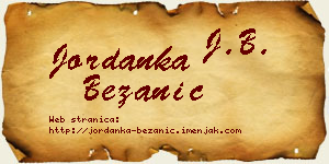 Jordanka Bežanić vizit kartica